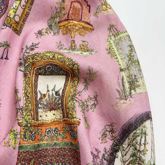 ALEMAIS Multicolour Monte Midi Dress in Linen - Picture 12 of 16